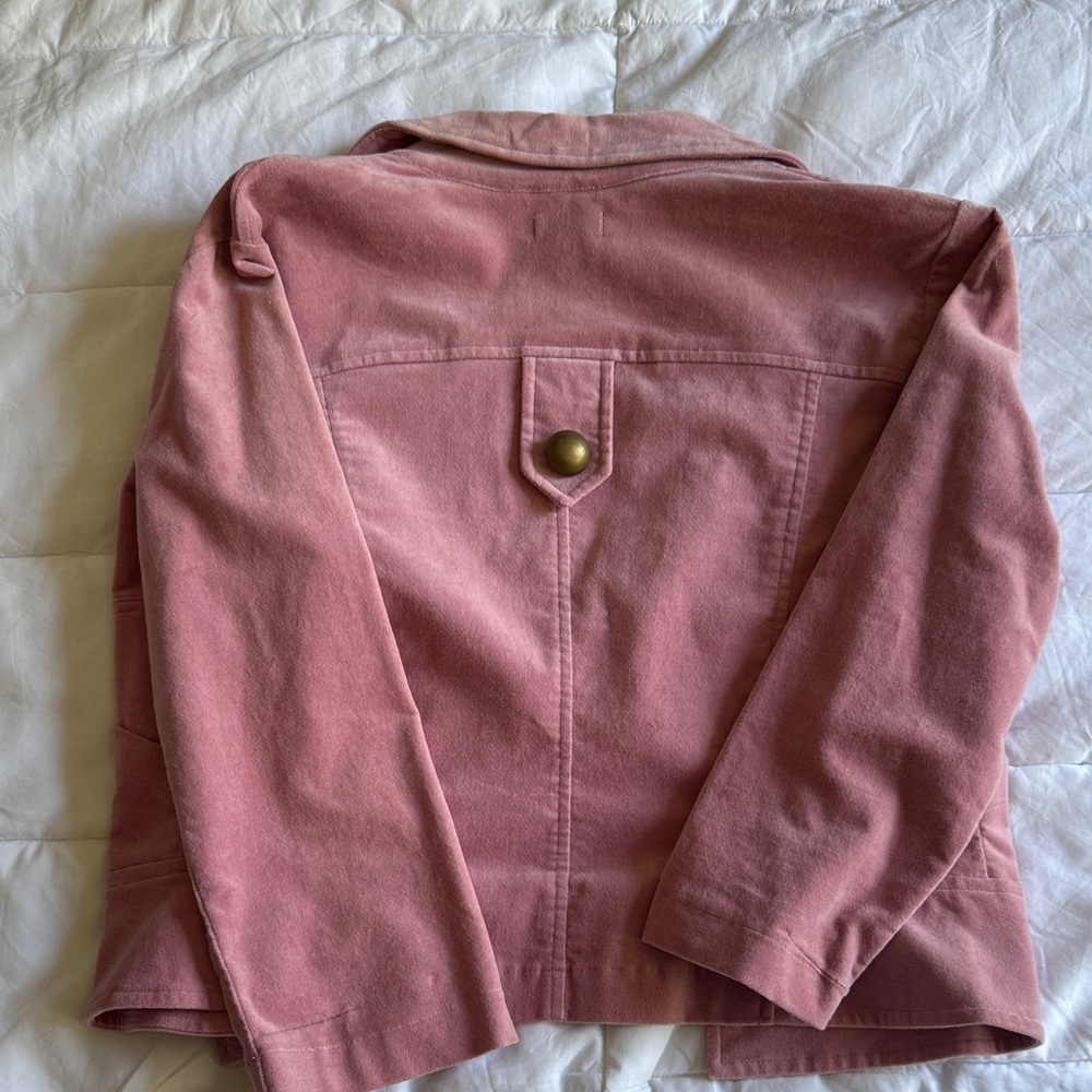 Woman's Fang Pink Blazer with Gold Buttons - Picture 7 of 7